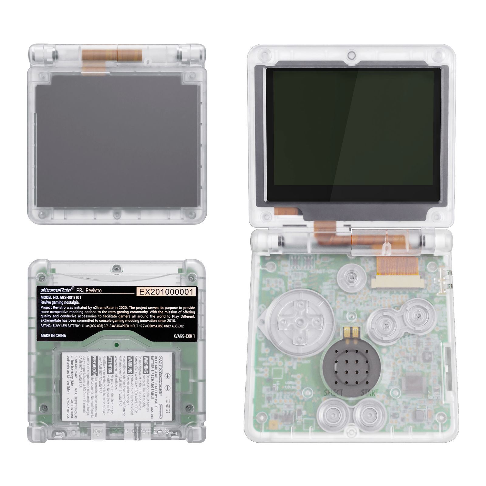 IPS Upgraded GBA SP Replacement Housing Shell Buttons for Game Boy Advance SP