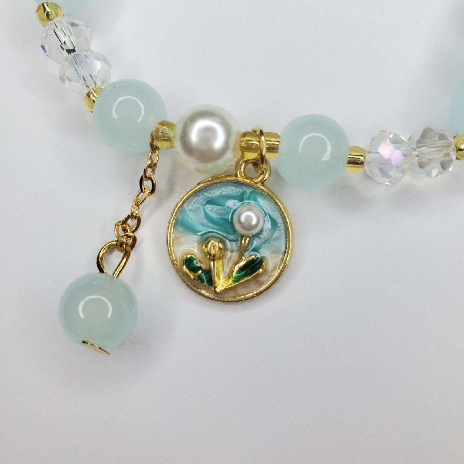 Hand crafted artisan unique gemstone bracelet
