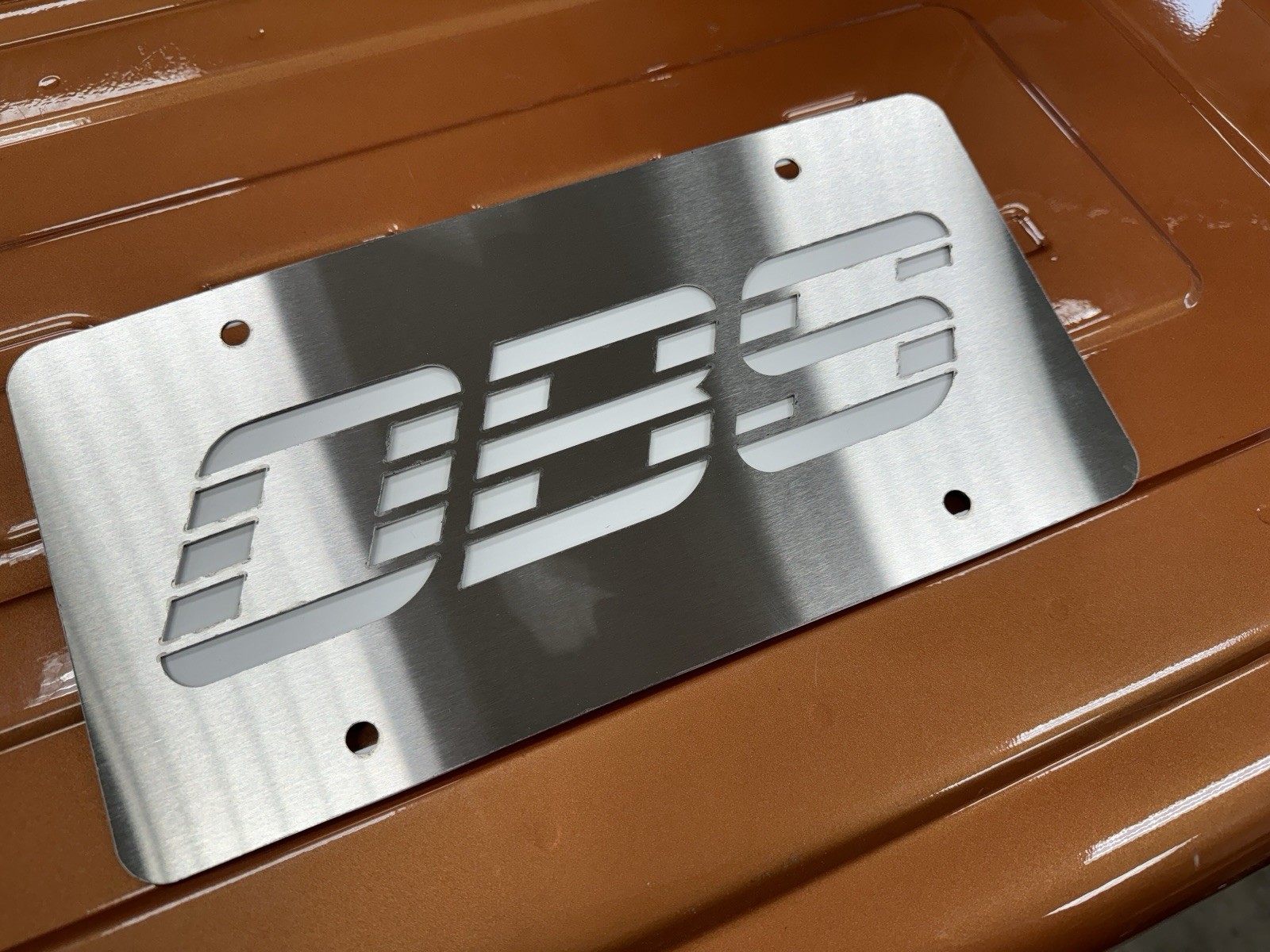 Engineered Vintage OBS Ford Chevy GMC SS CHEVROLET Brushed custom license plate