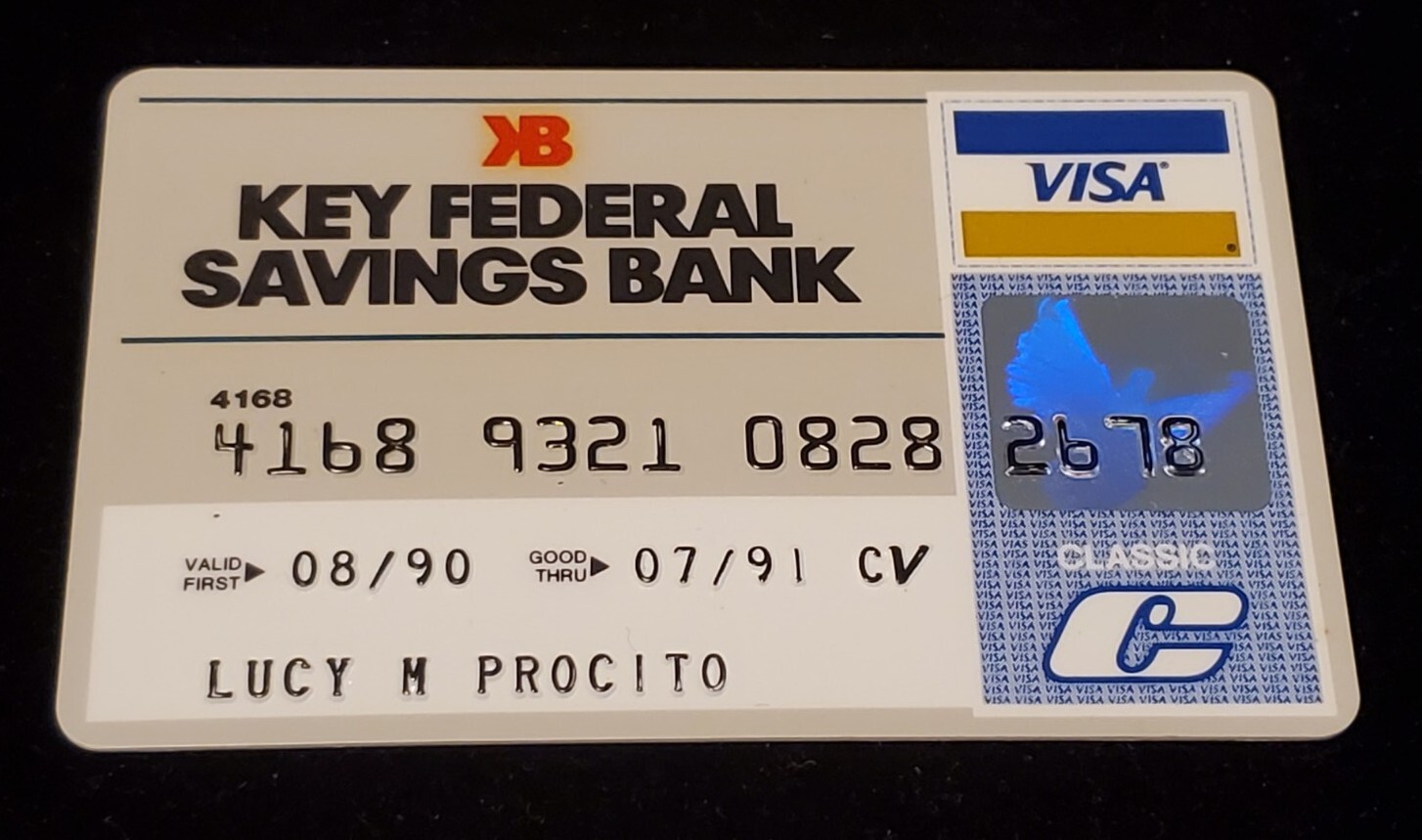 Key Federal Savings Bank Visa Clasic credit card exp 1991 ~ our inventory# cc984