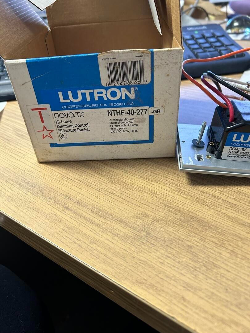 Lutron Nova T Dimming Control Switch NTHF-40-277-GR Gray