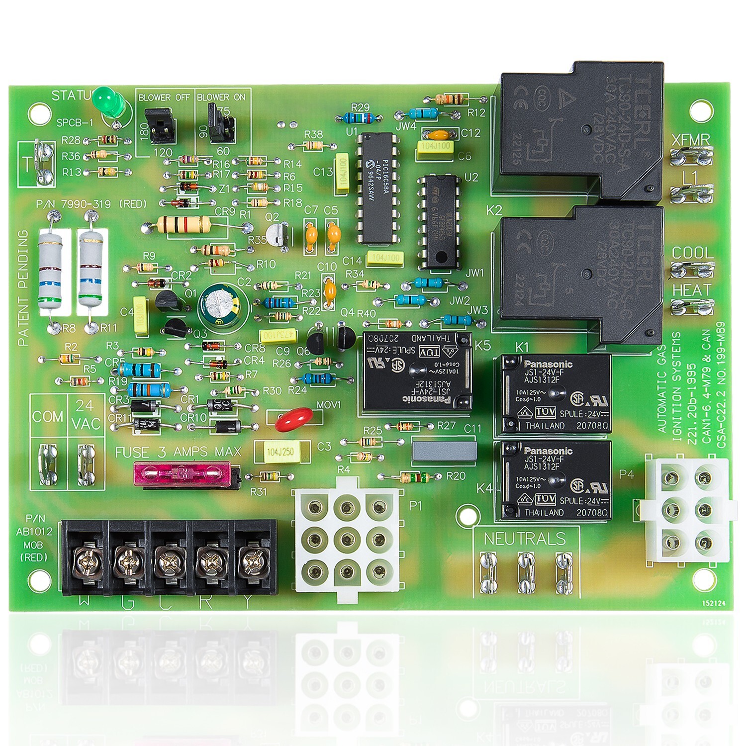 S1-7990-319P Furnace Control Circuit Board for Coleman Evcon York OEM 7990-319P