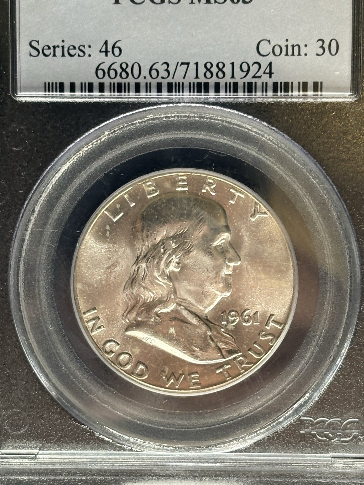 1961 50C PCGS MS63 - Franklin Half Dollar