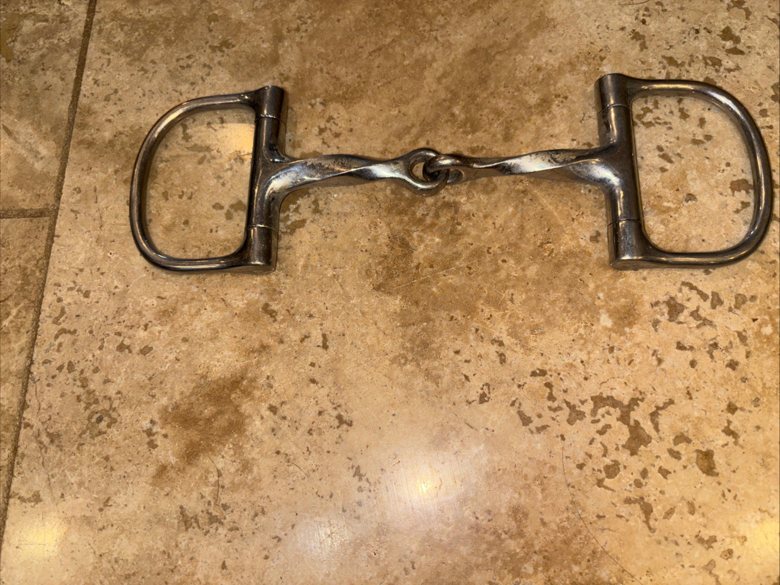 Used Stainless Full Cheek Slow Twist Snaffle Bit 5"