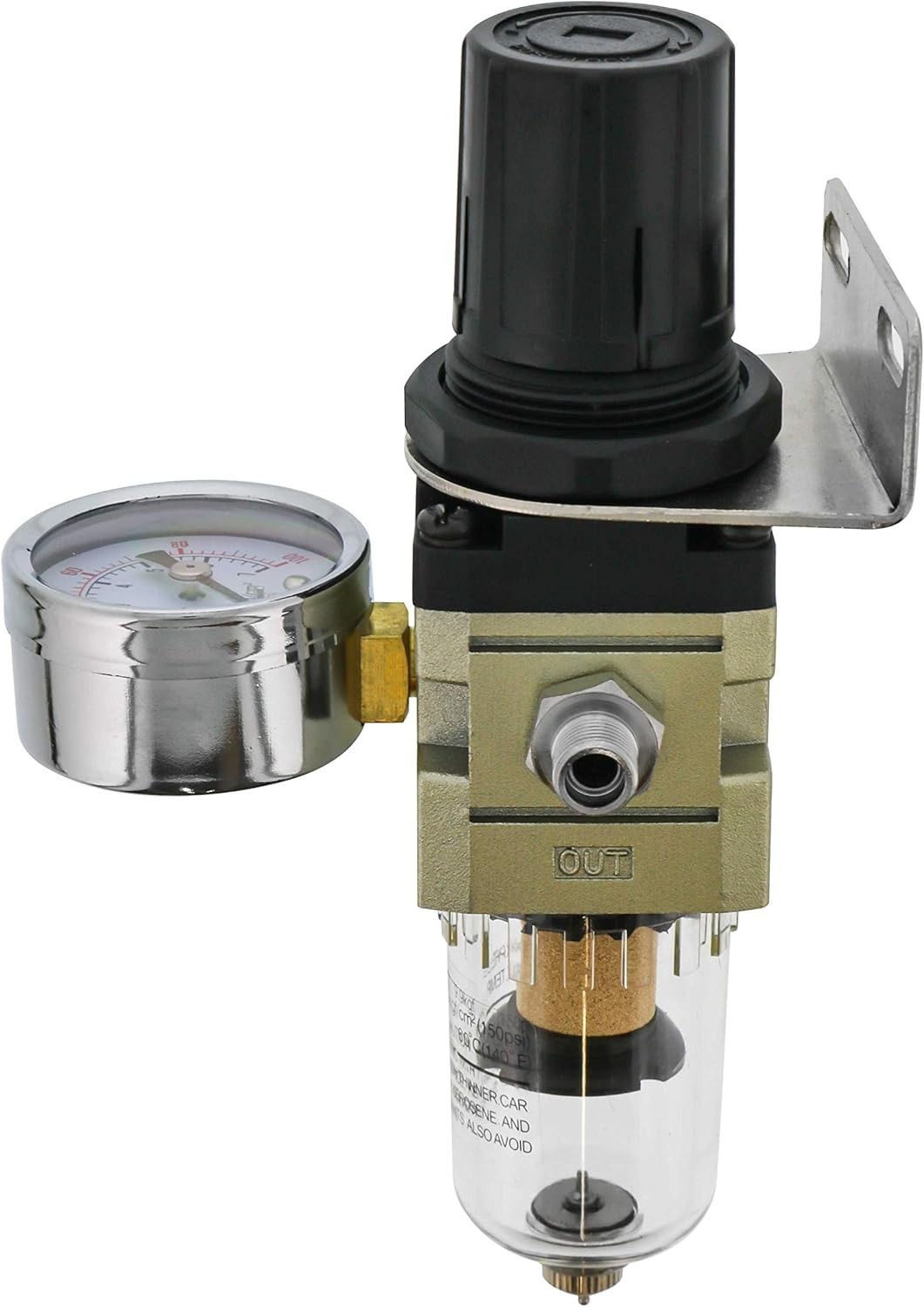 Master Airbrush Heavy Duty Premium - True Diaphragm Mini Regulator with...