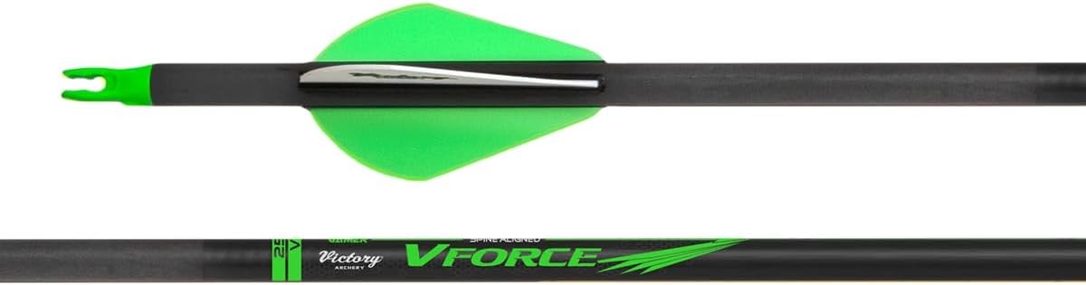 Victory Archery VForce .245" 400 Arrow Fletched 6Pk Gamer .003 GPI:8.2