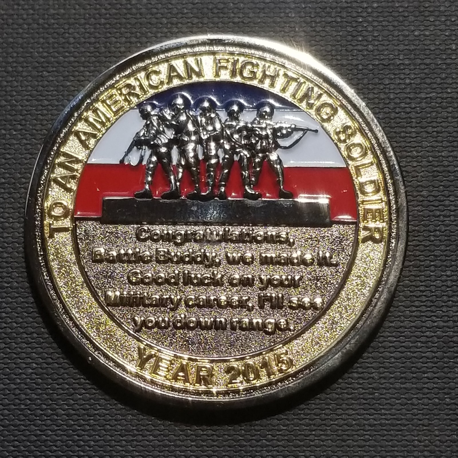 U.S. ARMY BASIC TRAINING, FORT JACKSON 2015 (BATTLE BUDDY) CHALLENGE COIN 1.75"