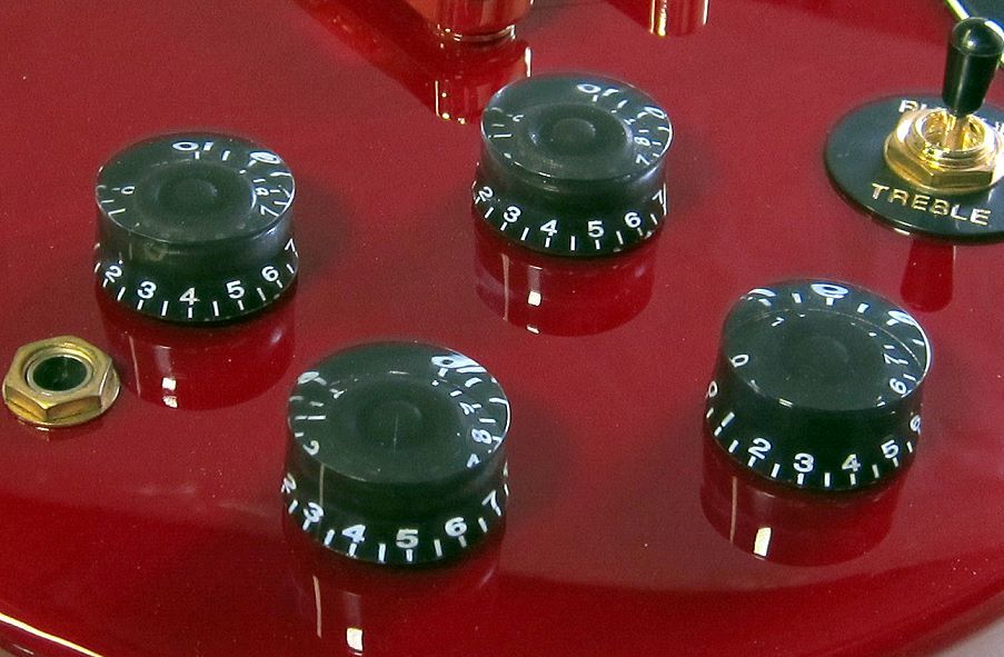 HATBOX Speed Knob SET of 4 Classic Vintage BLACK NEW FREE USA SHIPPING