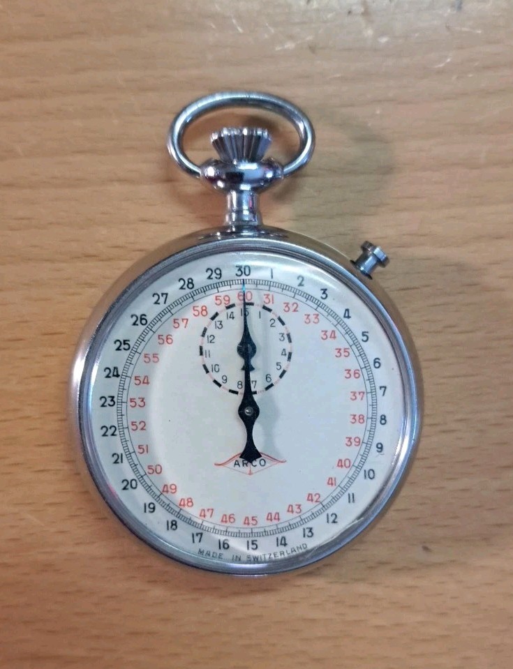 Arco Swiss Stopwatch Vintage E Baumann Jewelry  Parts Only