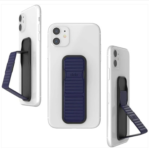 CLCKR Universal Grip & Stand Adhesive Holder for Smartphone & Phone Case (Navy)