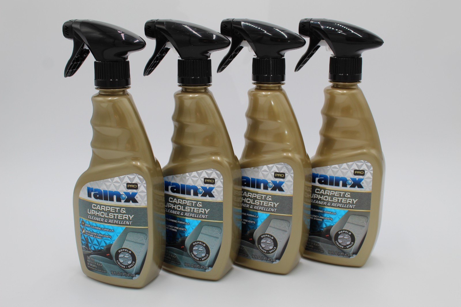 (4 Pack) Rain-X Pro Carpet & Upholstery Cleaner & Repellent, Fresh Scent - 16oz