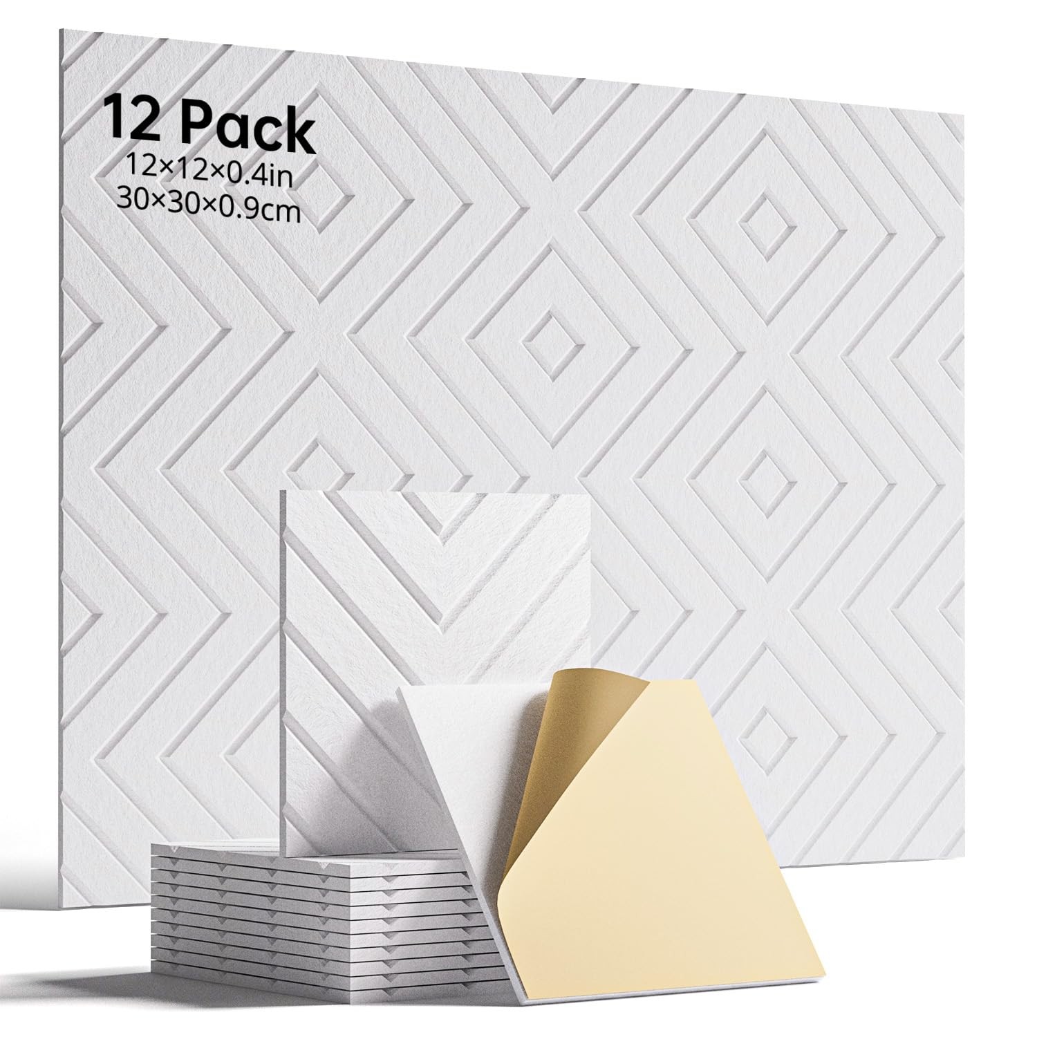 Sound Proof Foam Panels for Walls, 12 Pack Self-Adhesive Acoustic Panels, 12"...