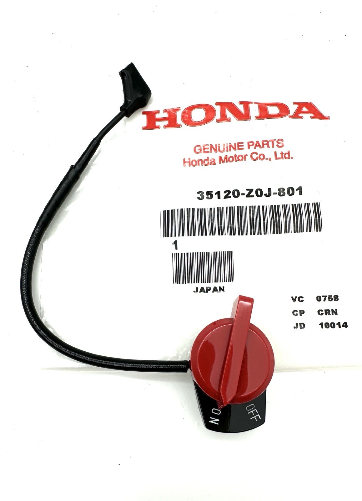 HONDA Engine Stop Switch GC160A GC160LA GC190A 35120-Z0J-801 Genuine OEM