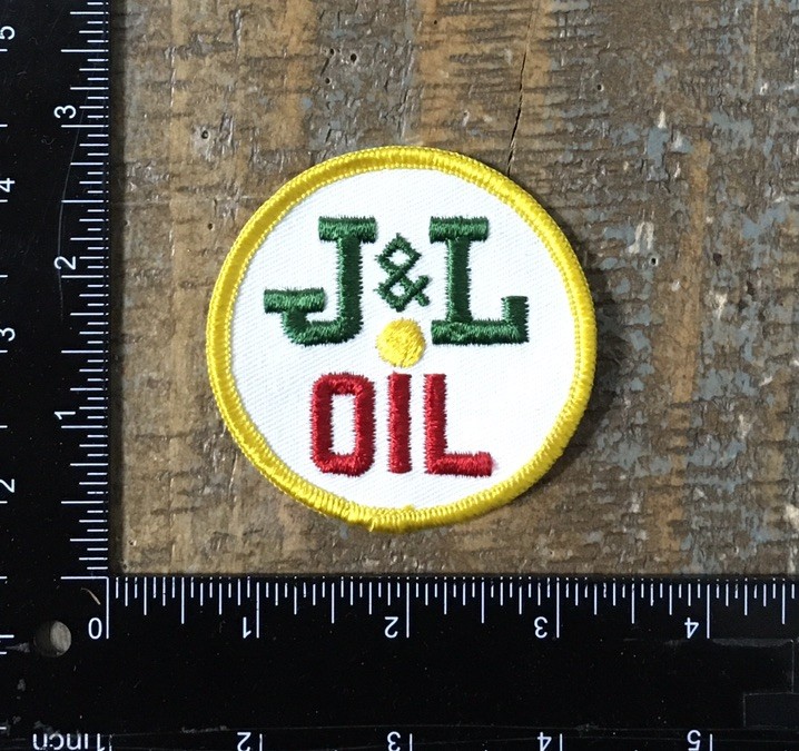 Vintage J&L Oil Gas Petroleum Advertising Logo Patch