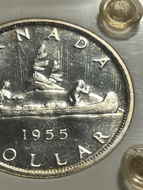 1955 Canada 1 Dollar/Silver/PL/Capital Holder/Unc++ #17711-2