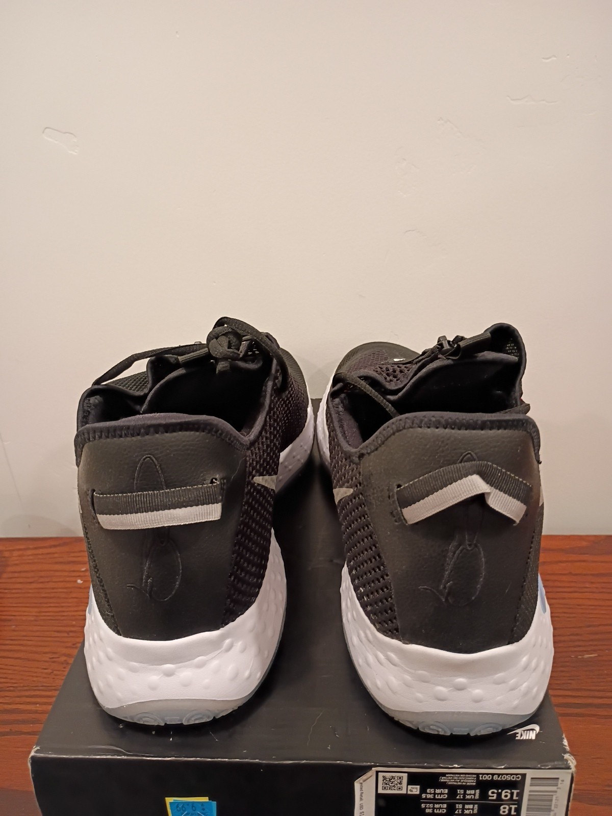 Nike PG 4 TB Promo Basketball Shoes Mens Size 18 Black White CD5079 001