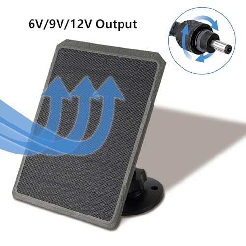 Trail Camera Solar Panel, Solar Battery Charger Kit 12V/1A, 9V/1.3A, 6V/2A,