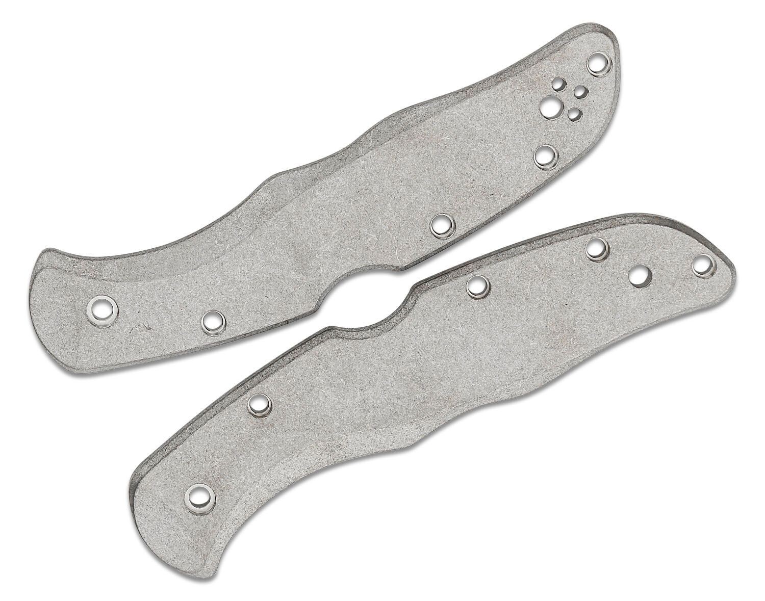 Flytanium Scales Stonewashed-Titanium for Spyderco Endura Knife Precision-Milled