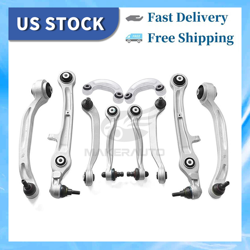 10Pcs Front Suspension Upper Lower Control Arms For Bentley Gt Gtc Flying Spur