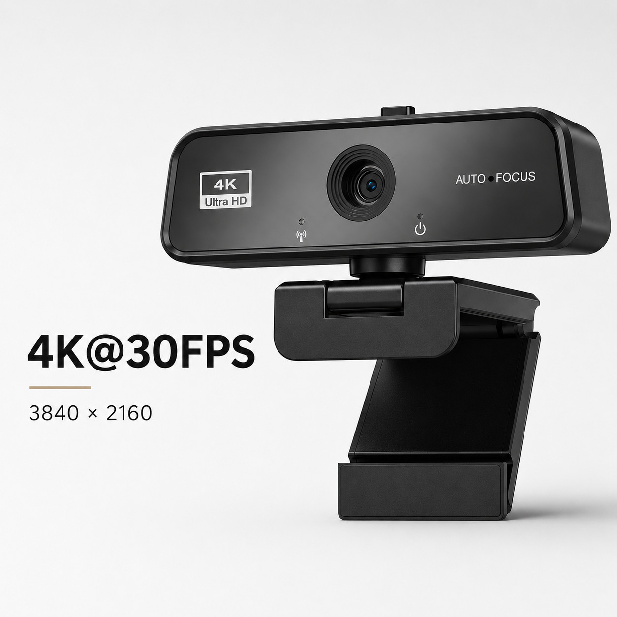 4K Webcam USB for PC Autofocus Web Camera w Microphone with Privacy cover