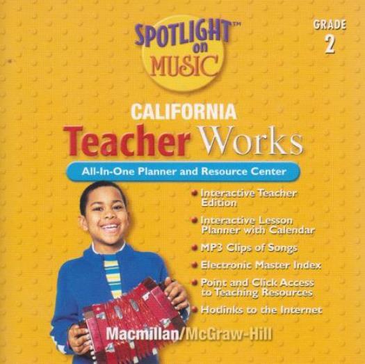 Spotlight On Music: TeacherWorks Grade 2 CA PC MAC CD learn teach musical skills