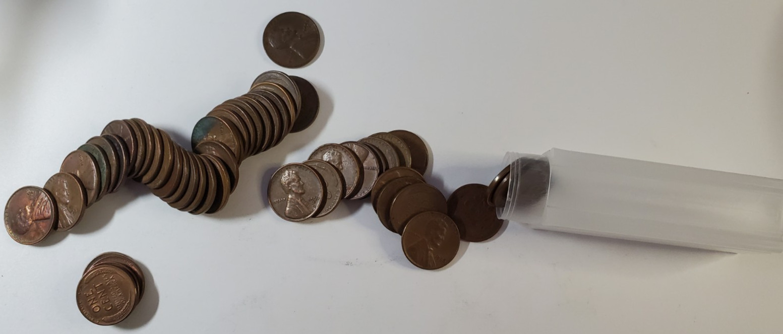1950s wheat penny roll