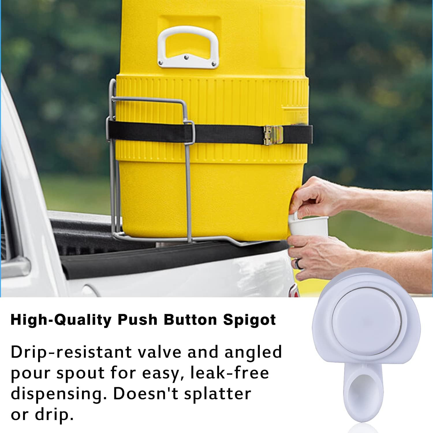 Upgrade Push-Button Cooler Spigot Replacement, Compatible with Igloo 2, 3, 5 and