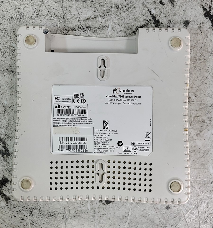 Ruckus ZoneFlex 7363 901-7363-US0 Wireless Access Point SEE NOTES