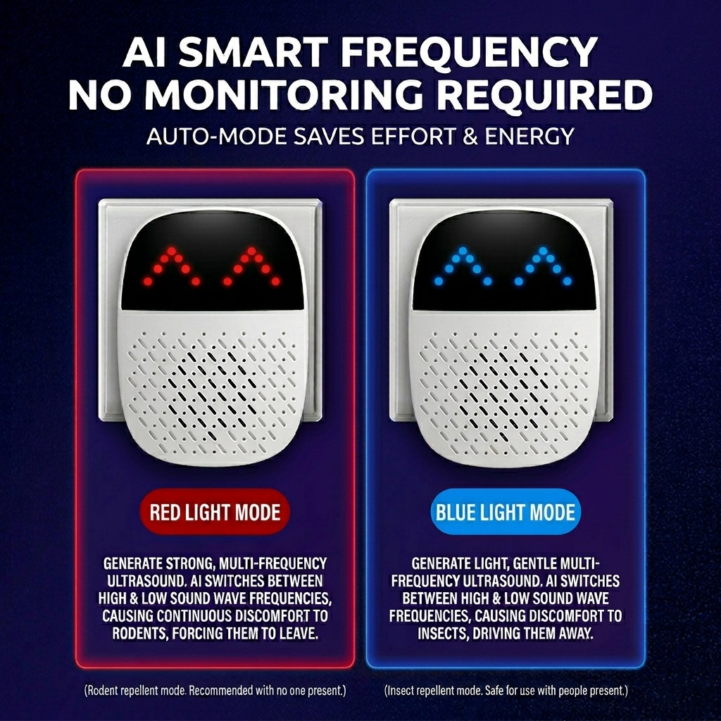 2PACK Ultrasonic Pest Repeller Plug In Electronic Mouse Roach Repellent Home