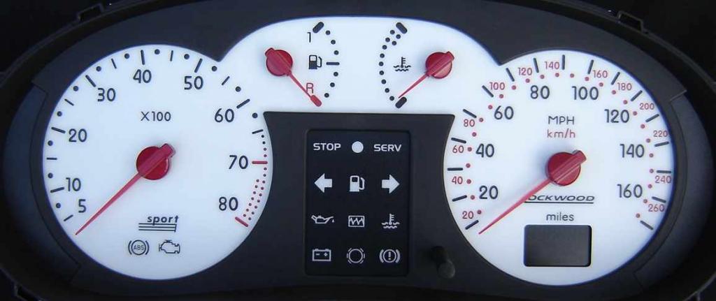Lockwood Renault Clio Mk2/3 (Incl. Sport 172) 170MPH SILVER (ST) Dial Kit 44NNN