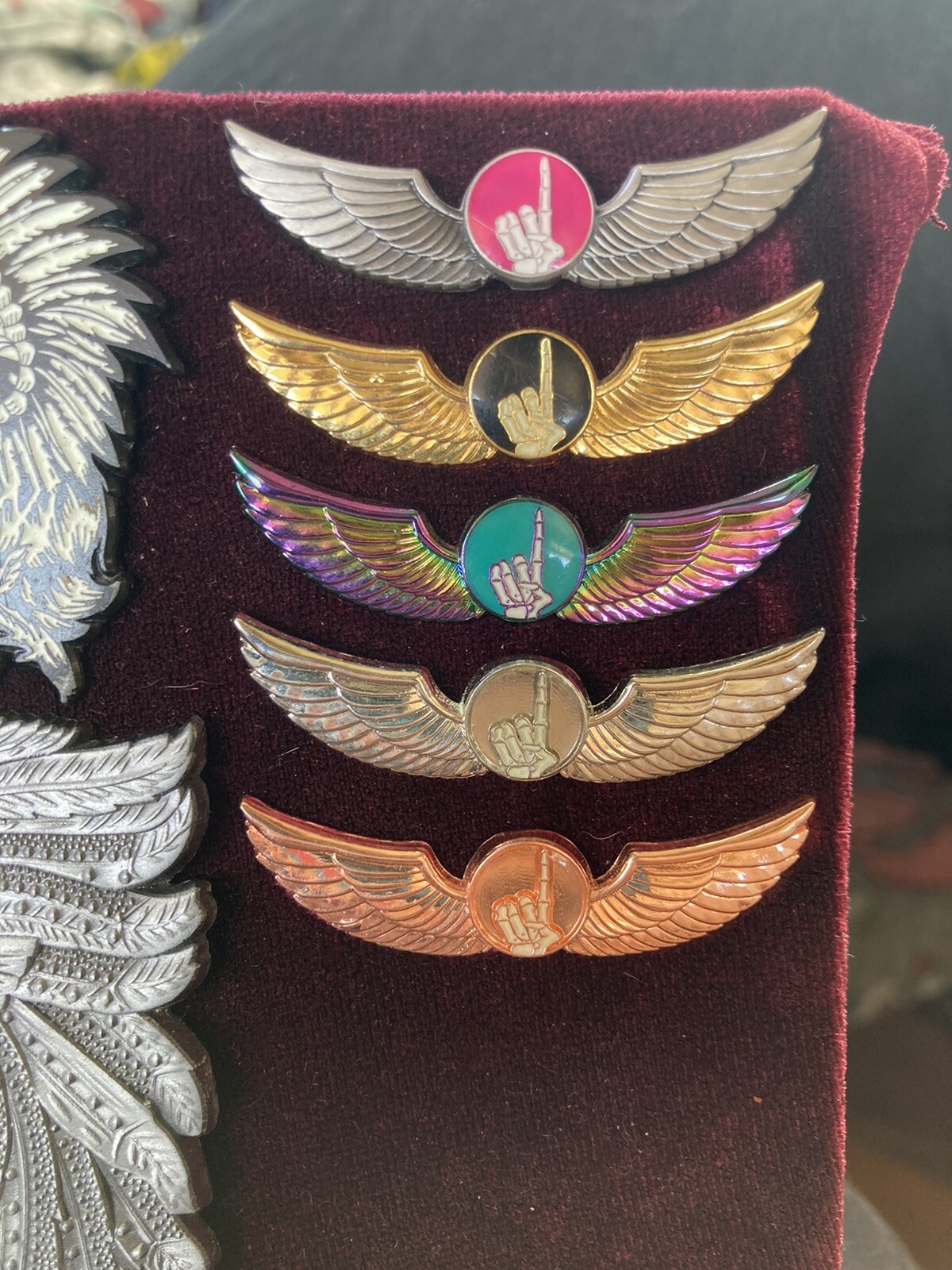 5 grateful dead miracle wings pins set