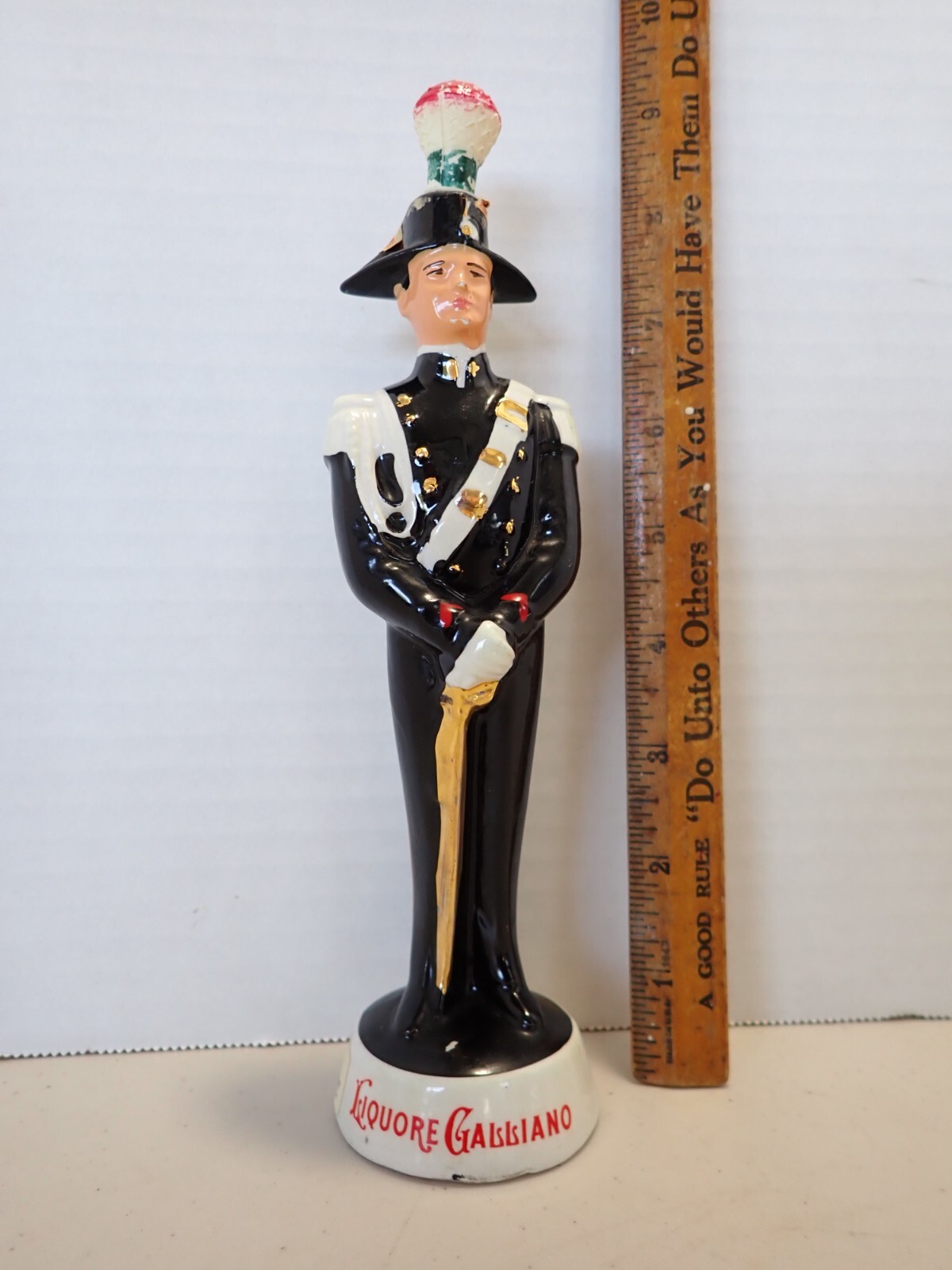 Vintage Liquore Galliano Italian Soldier Coronetti 9" Decanter Bottle - EMPTY