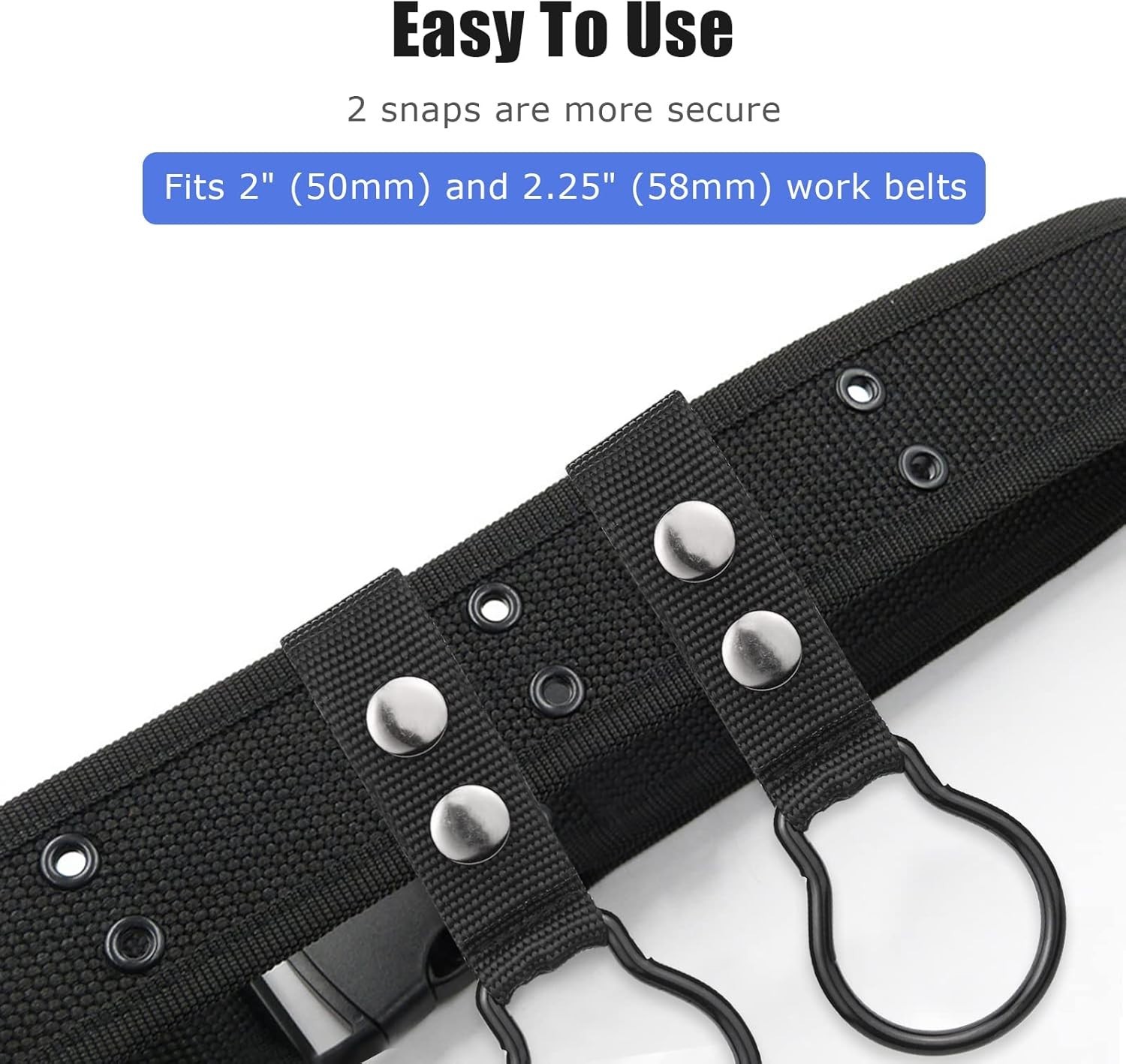 Portable D/C Cell Flashlight Ring Holder with Durable Clip for Duty Belts