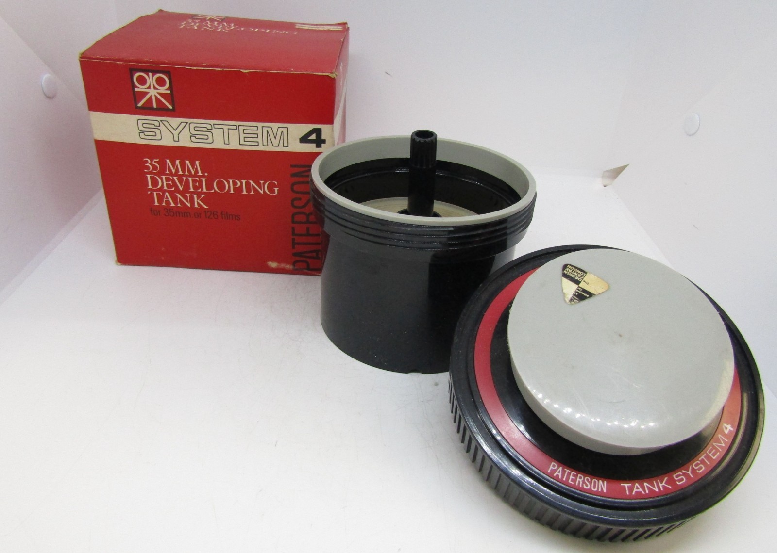Paterson System 4 Developing Tank – 35mm & 126 Film – Vintage Darkroom- Boxed