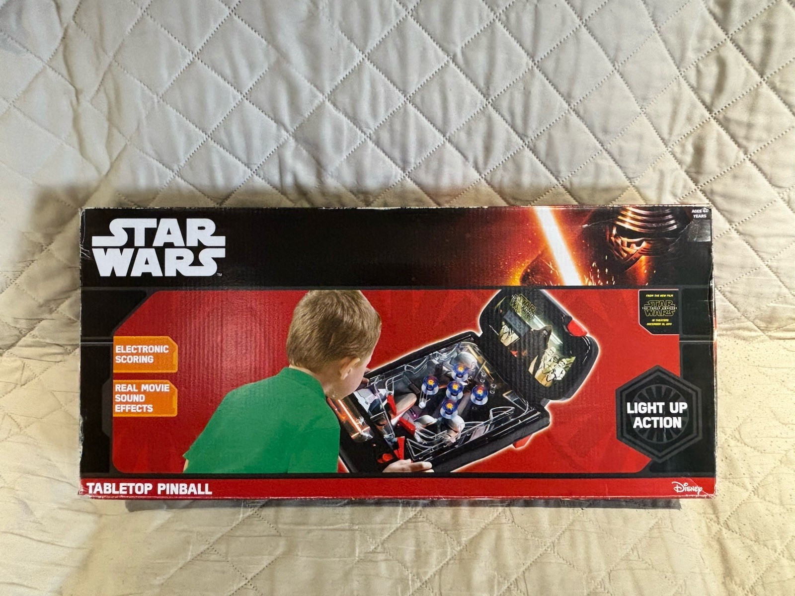 Disney Tabletop Pinball Machine Star Wars The Force Awakens 2015 READ INFO