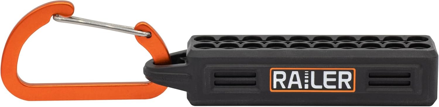 Screwdriver Bit Holder Storage Organizer – Railer 20-Hole Black
