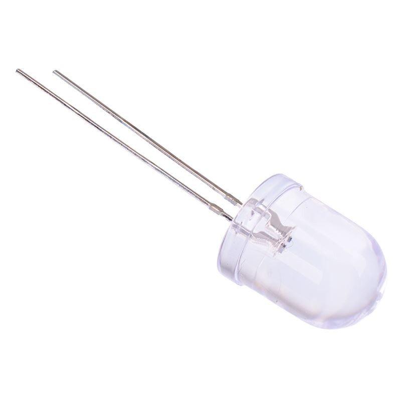 10 x Red Flashing 10mm Water Clear LED 1560mcd 30°