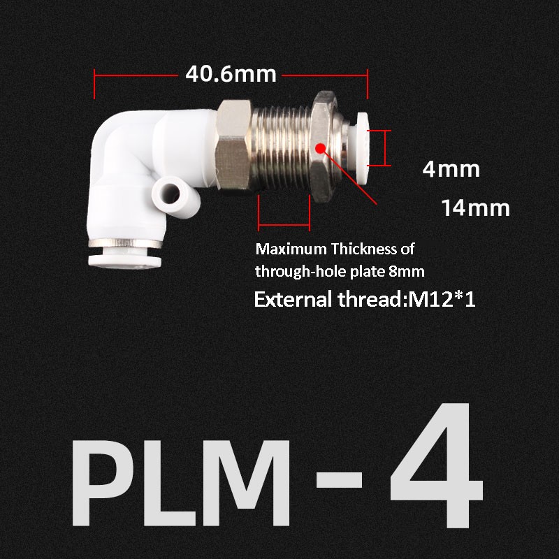 Swivel Elbow Push Fit Bspt Parallel Threads Metric Push in Fitting 4/6/8/10/12mm