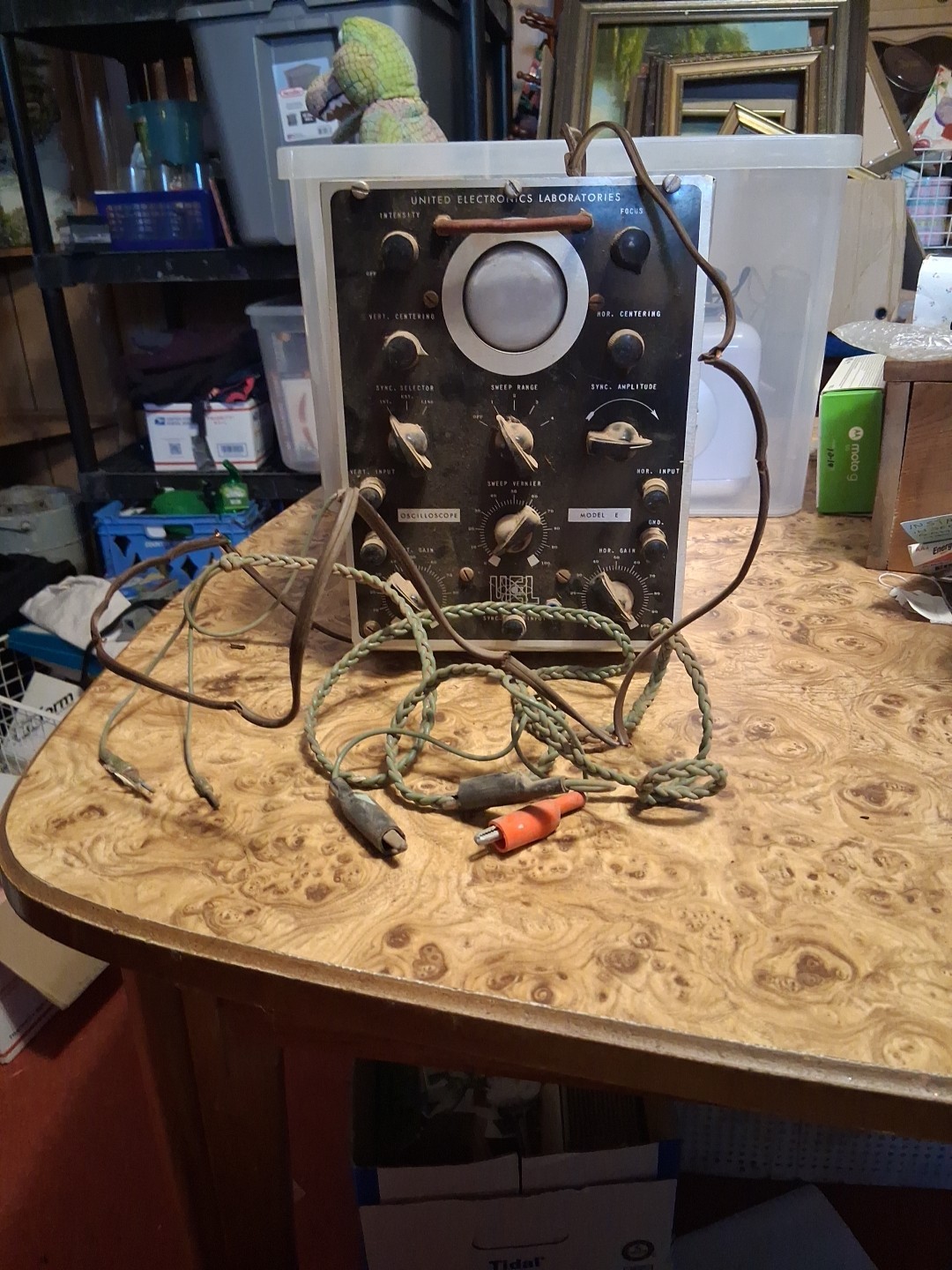 UNITED ELECTRONICS LABORATORIES OSCILLOSCOPE MODEL E PARTS REPAIRS SEND OFFERS
