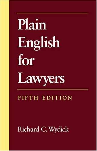 Plain English for Lawyers - Paperback By Richard C. Wydick - GOOD