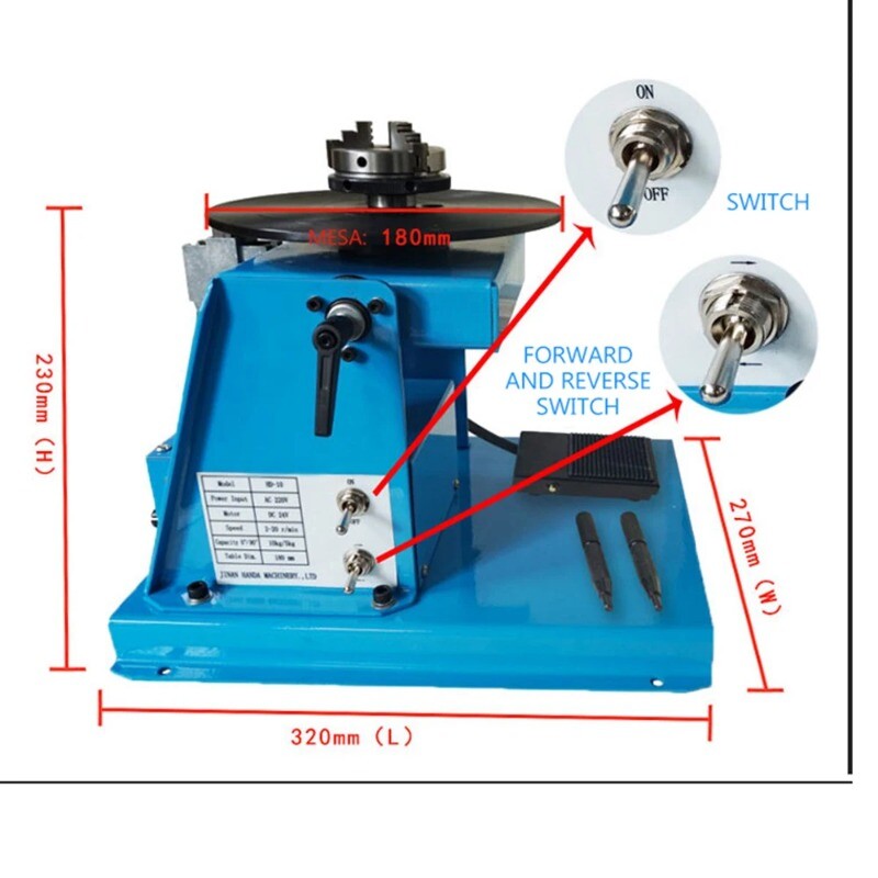 10 KG Small Welding Positioner Combined Automatic Welding Turntable