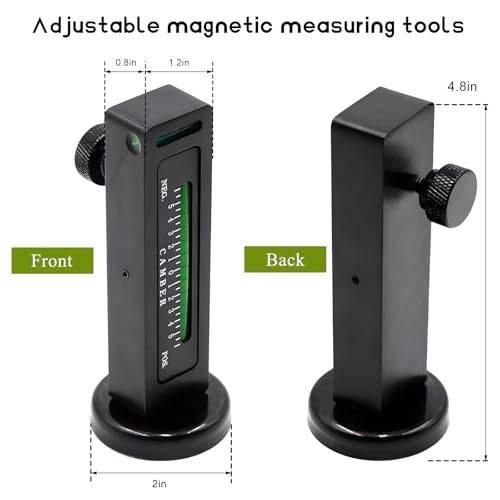 Adjustable Magnetic Gauge Tool - Black Camber Castor Strut Wheel - Adjustable