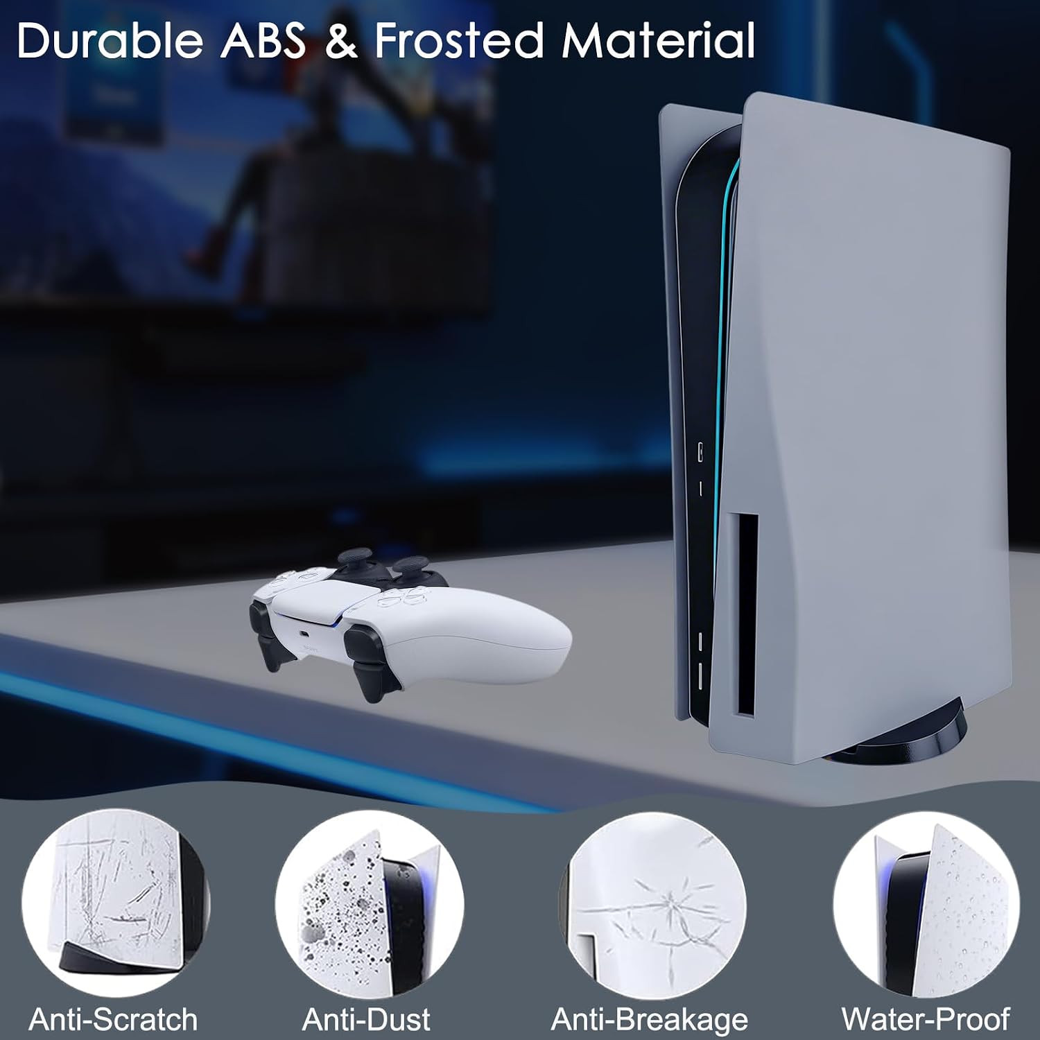 Hard ABS Replacement Faceplate for PS5 Disc Edition Panels Case Cover Shell Skin