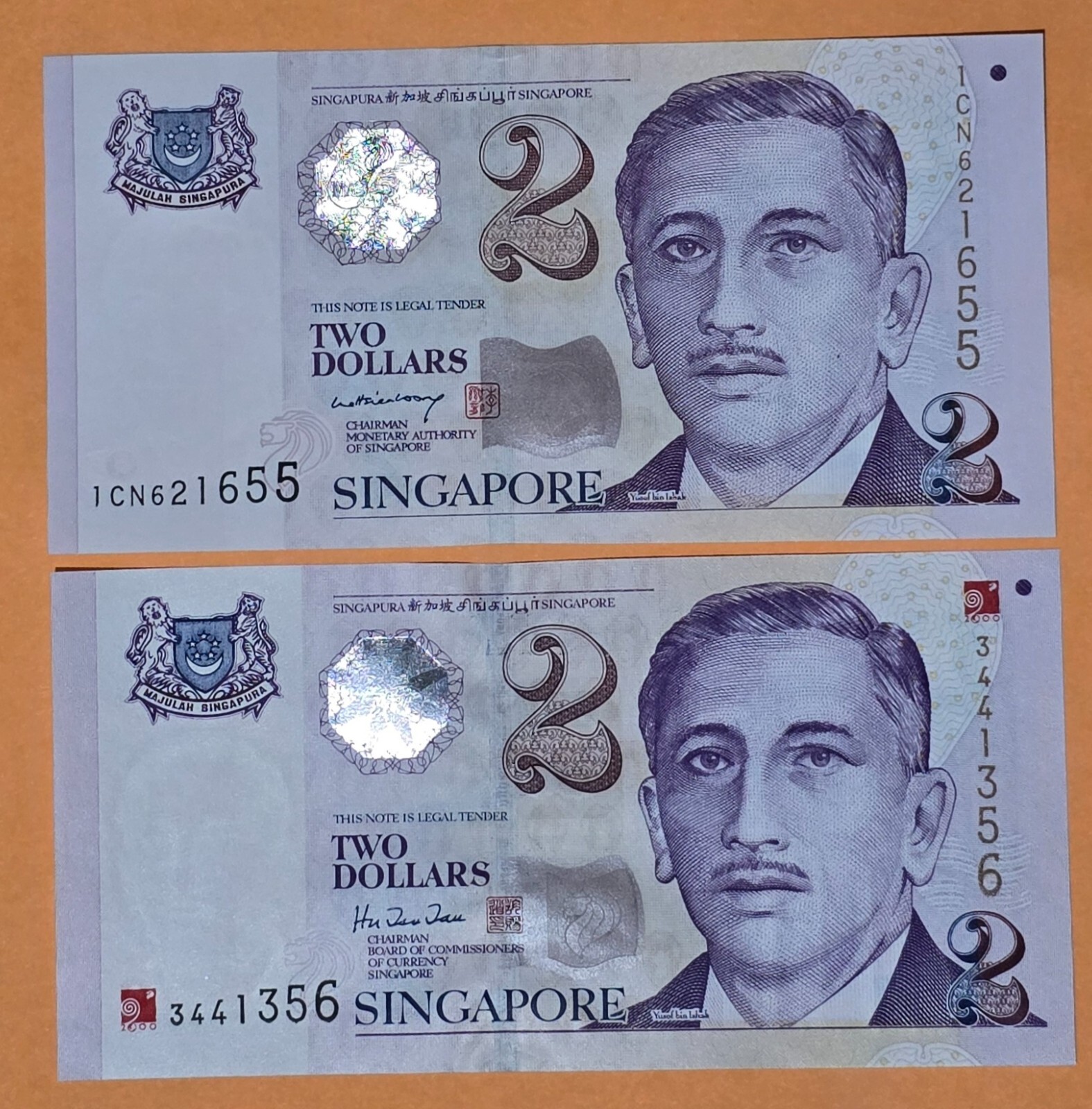 Singapore 2 5 10 Dollars ND(2000 & 2005) P45 P45A P47A P48A UNC - Commemorative