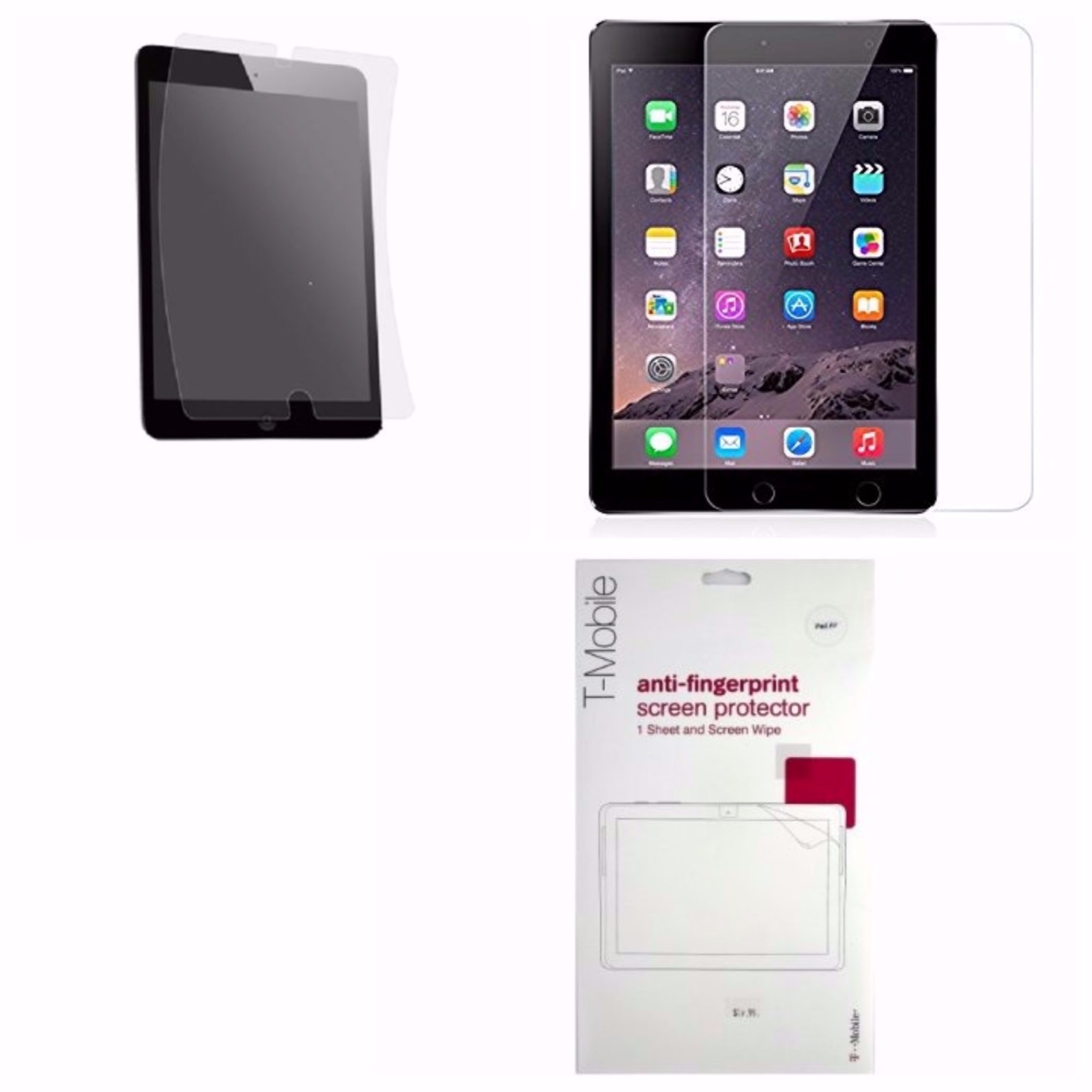 New T-mobile anti finger screen protectors ipad air lot of 4+ free shipping