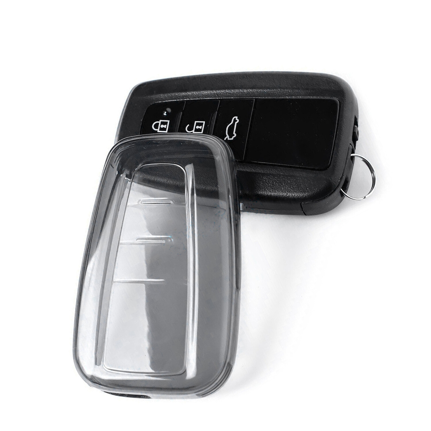 Transparent Key Fob Case Cover For 18-23 Toyota Highlander RAV4 Camry Corolla