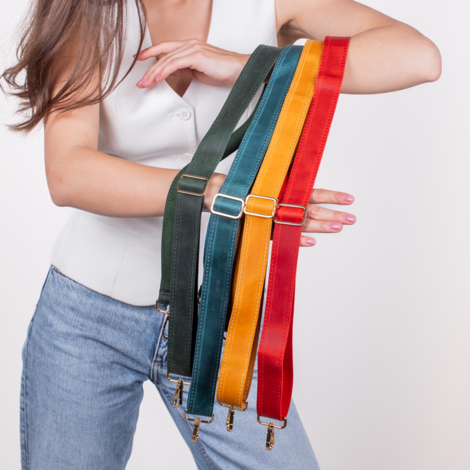 Leather Bag Strap Adjustable Crossbody Purse Replacement Strap Handmade