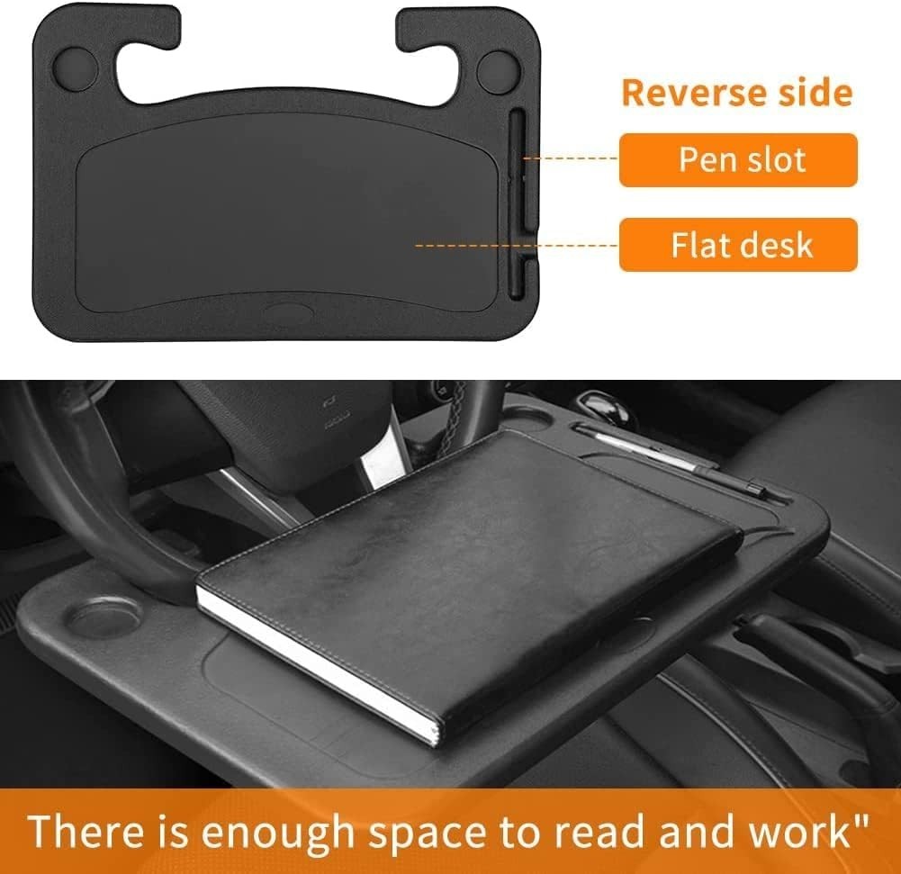 Portable Yet Sturdy Car Steering Table - Your On-the-Go Dining & Work Solution