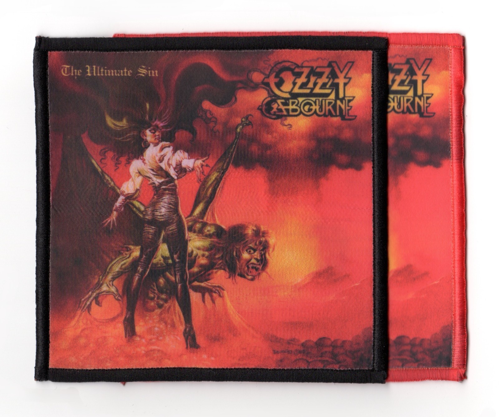 Ozzy Osbourne The Ultimate Sin Sublimated Printed Patch Heavy Metal Band Logo