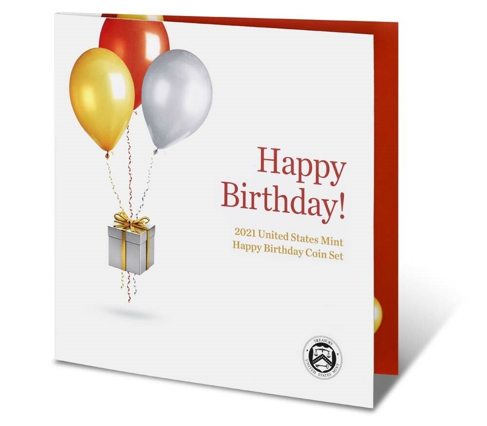 2021 S US Mint Happy Birthday Proof 5 Coin Set With Tuskegee Proof Quarter